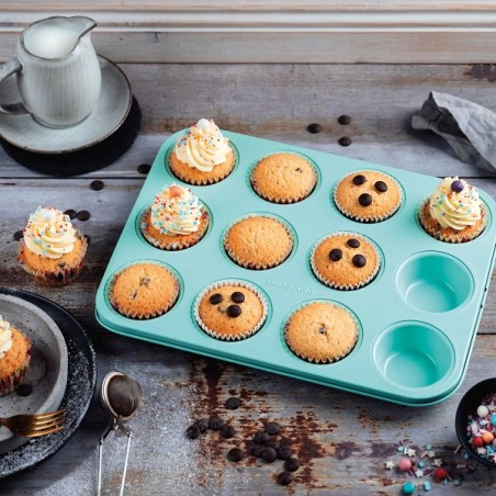Muffin Backform Mint - Cupcake Backblech für 12 Cupcakes