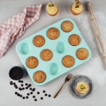 Decocino Mint Muffin Bake Pan 12 Hole