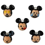 Porcelain Epiphany Figurine Mickey or Minnie Emoji Pendant, 1 pcs