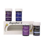 Sugarflair Colours PURPLE Set 4x25g