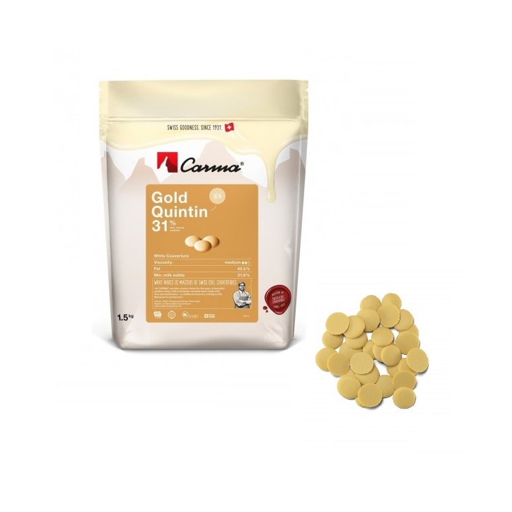 Carma Gold Quintin Couverture 31% 1.5kg – Caramel Chocolate