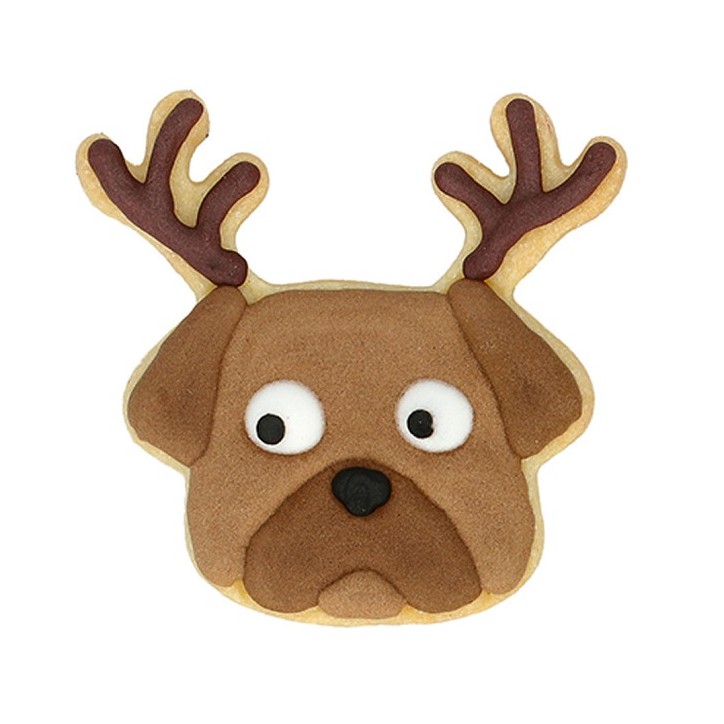 Birkmann Weihnachts Mops Ausstecher 7cm – Keksausstecher Hund