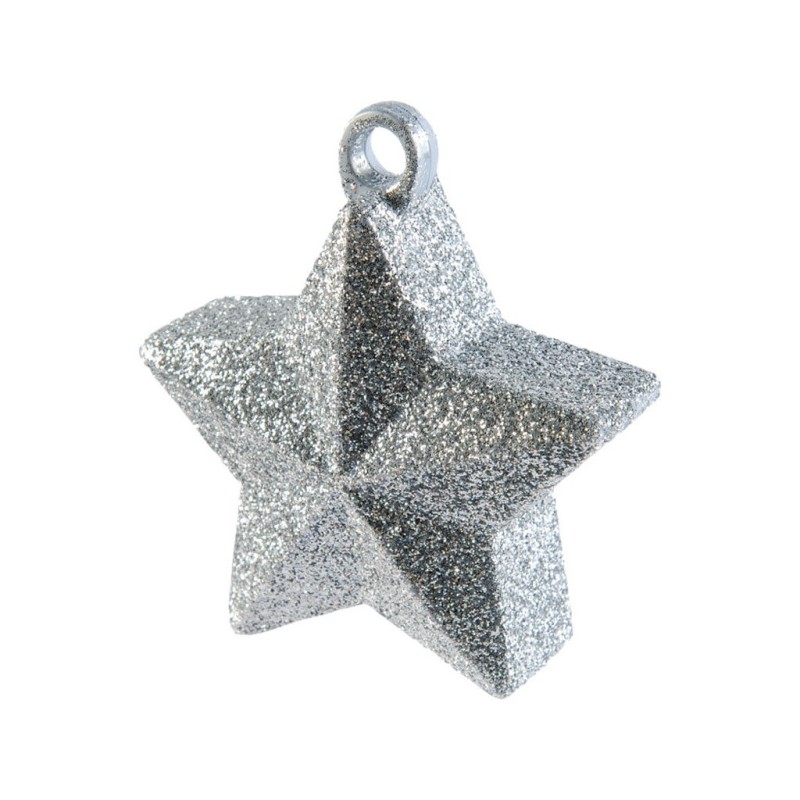 Amscan 170g Balloon Weight Star silber, 1 pcs