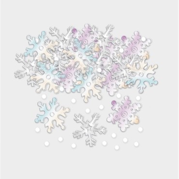 Schimmernde Schneeflocken Streudeko - Schneeflocken Streukonfetti