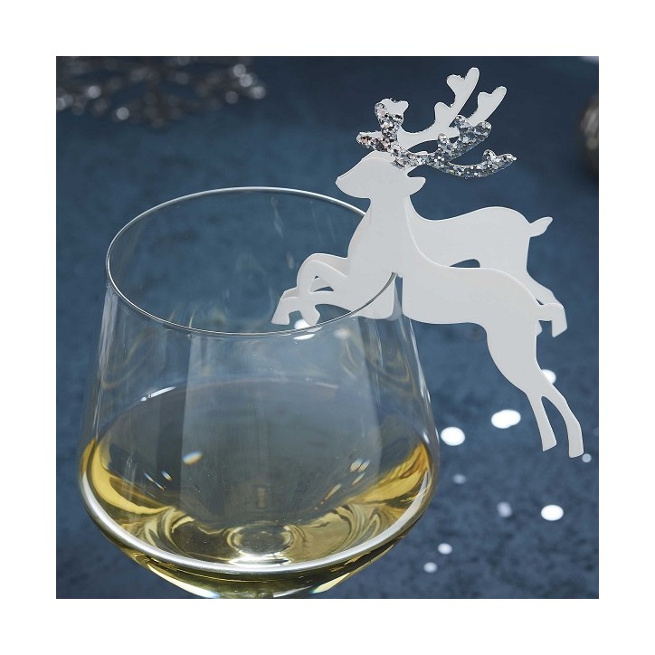 Ginger Ray Reindeer Glass Place Cards 10 pcs – Christmas Table Decor Ginger Ray Reindeer Glass Place Cards 10 pcs – Christmas Table Decor