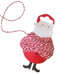 Ginger Ray Santa Christmas Red and White Twine, 10 Meter