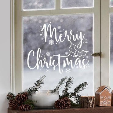 Xmas Window Decoration Merry Christmas Window Sticker