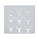 Ginger Ray Cocktail Napkins Silver Foiled Stag, 20 pcs