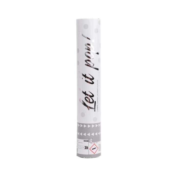 Let it Pop White Confetti Cannon 28cm – Wedding Confetti