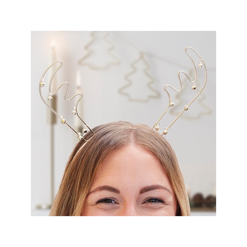 Ginger Ray Reindeer Antlers Christmas Party Headband, 1 pcs