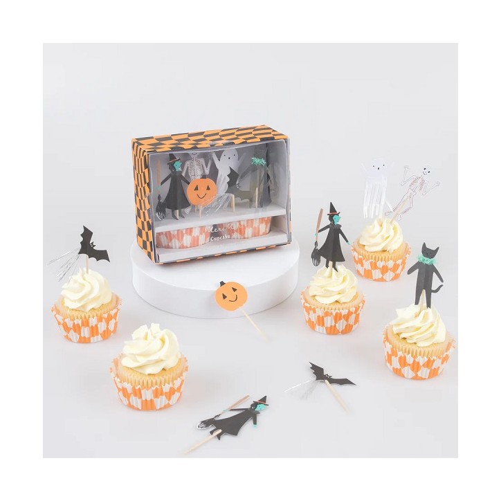 Meri Meri Halloween Cupcake Kit 48 pcs – Spooky Cupcake Decor