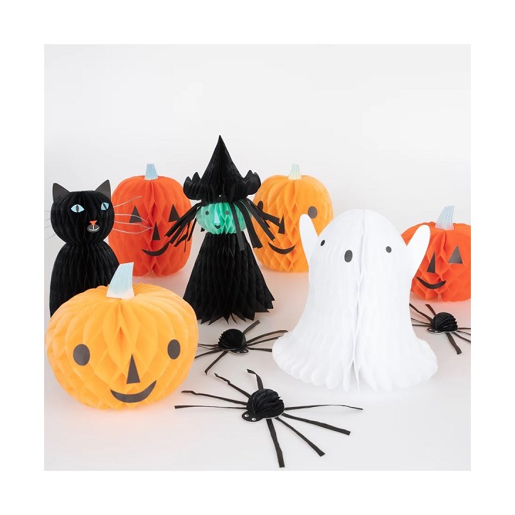 Meri Meri Halloween Honeycomb Decorations 10 pcs – Party Decor