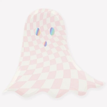 Halloween Pink Ghost Plates Meri Meri