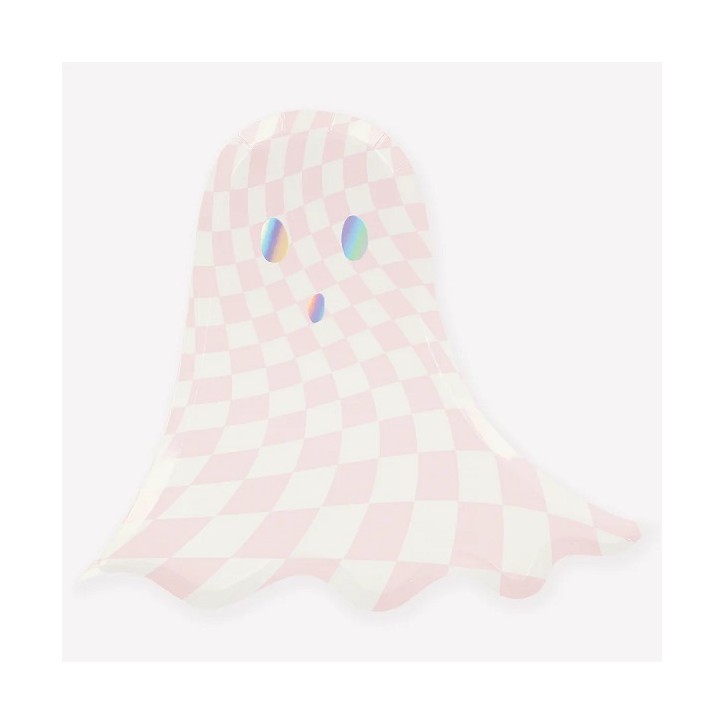 Meri Meri Pink Ghost Plates Halloween 8 pcs