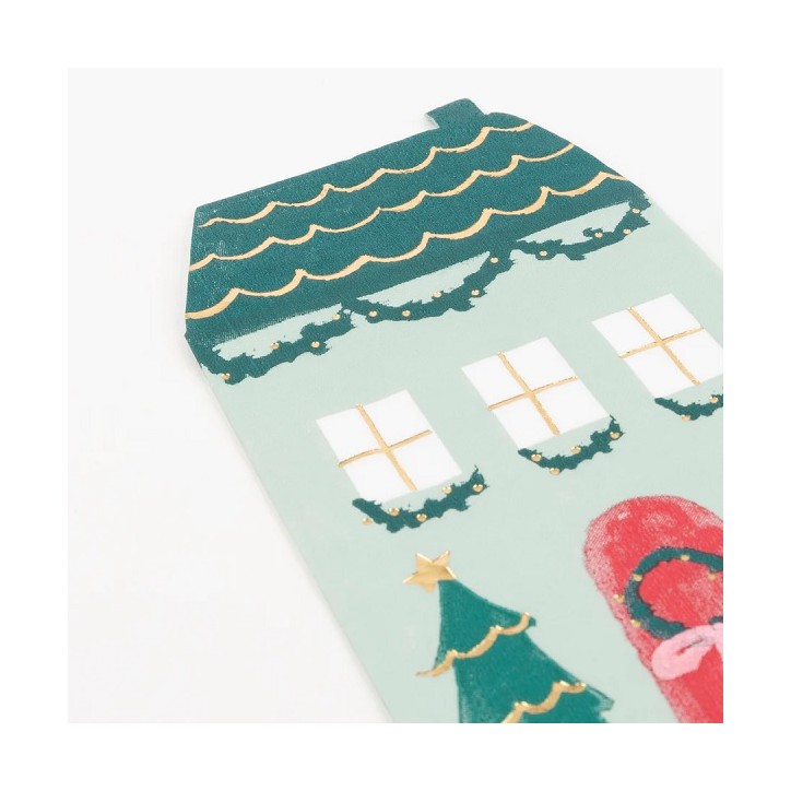 Meri Meri Festive House Servietten 16 Stück – Weihnachts Tischdeko Meri Meri Festive House Servietten 16 Stück – Weihnachts Tischdeko