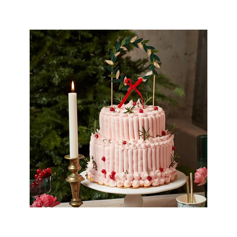 Meri Meri Christmas Wreath Cake Topper, 1 pcs