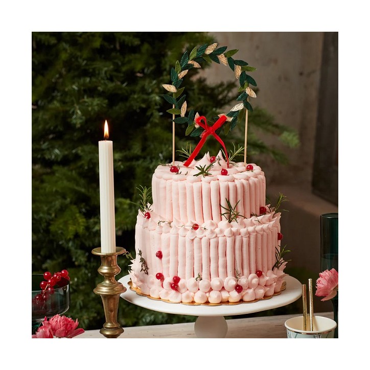 Meri Meri Weihnachtskranz Tortentopper – Weihnachts Torten Deko
