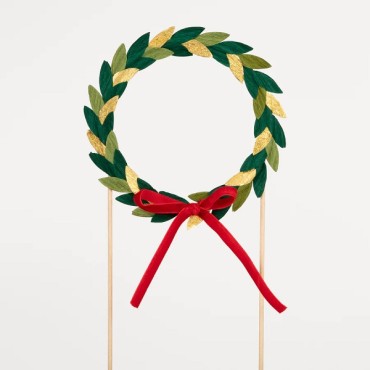 Tortentopper Weihnachtskranz - Chrismas Wreath Cake Topper