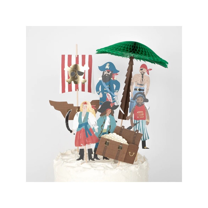 Meri Meri Pirates & Palm Tree Cake Toppers 7 pcs