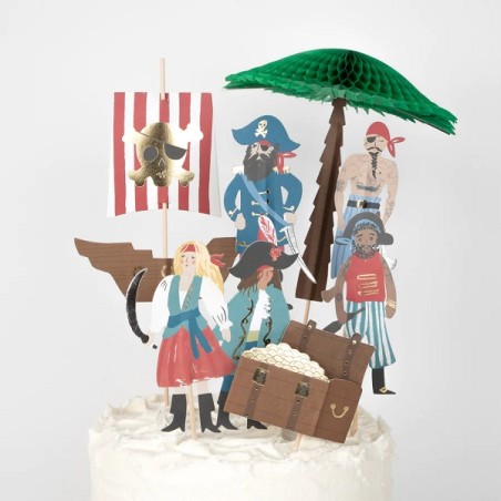 Pirate Island Cake Topper - Instant Pirate Cake Decoration