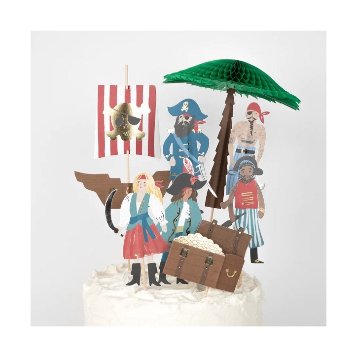 Meri Meri Pirate Cake Toppers 7 pcs – Pirate Party Cake Decoration
