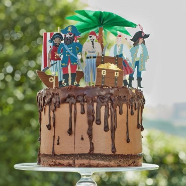 Pirate Island Cake Topper - Instant Pirate Cake Decoration