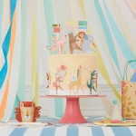 Meri Meri Animal Party Cake Wrap & Toppers, 6 pcs