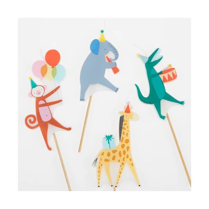 Meri Meri Animal Parade Candles 4 pcs – Animal Birthday Cake Candles Meri Meri Animal Parade Candles 4 pcs – Animal Birthday Cake Candles