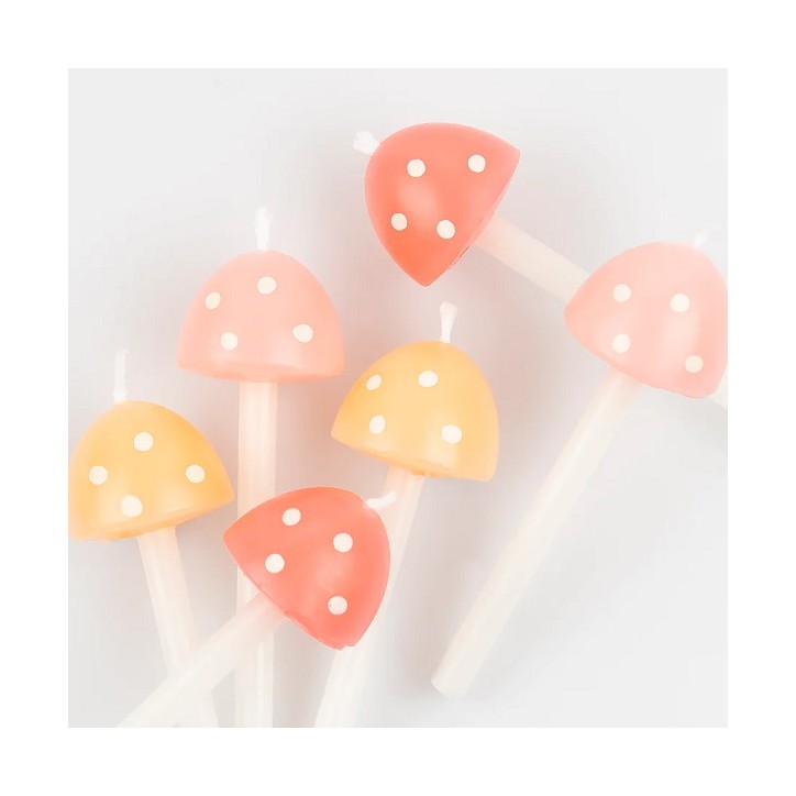 Meri Meri Mushroom Candles 6 pcs – Toadstool Birthday Cake Candles Meri Meri Mushroom Candles 6 pcs – Toadstool Birthday Cake Candles
