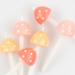 Meri Meri Mushroom Novelty Candles, 6 pcs