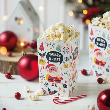 Weihnachten Snack Boxen - Merry Christmas Popcorn Box