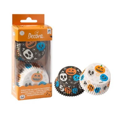 Halloween Muffin Set Skull & Pumpkins