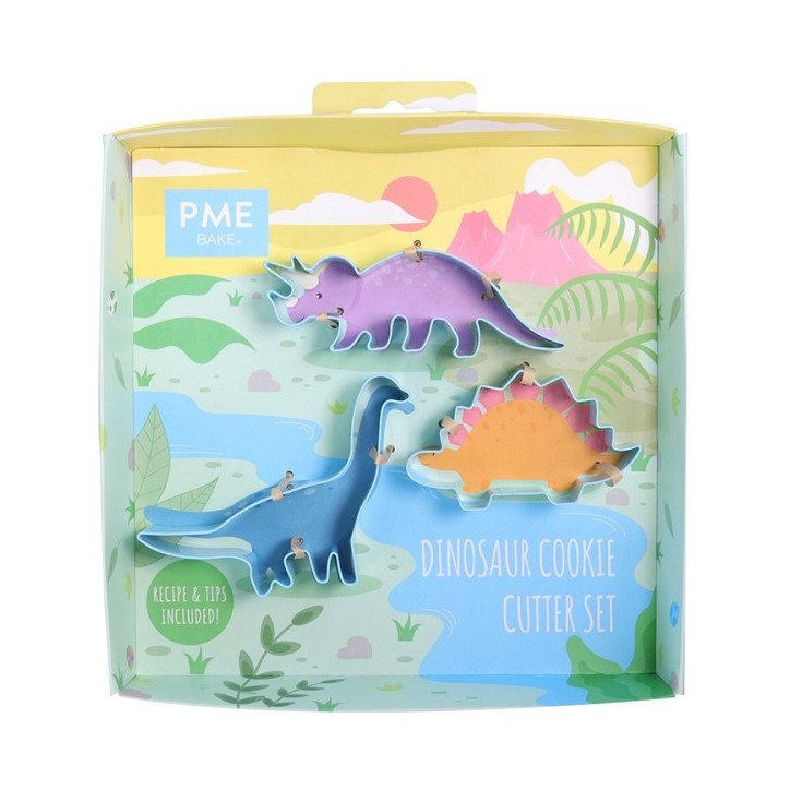 PME Dinosaurier Ausstecher Set 3 Stück – Dino Keksausstecher