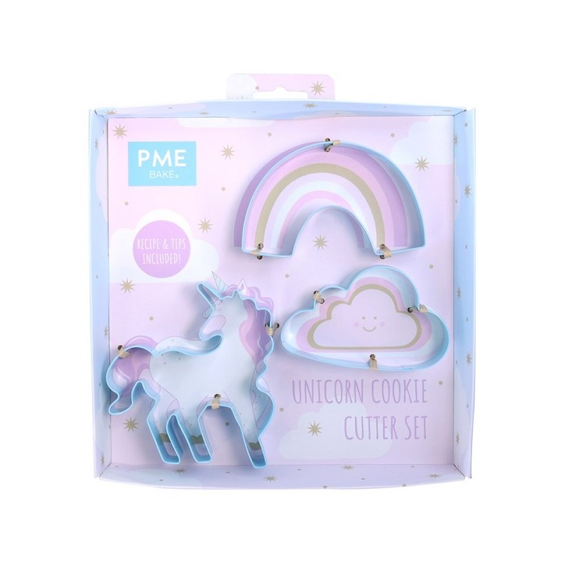 PME Cookie Cutter UNICORN Set 3-pcs