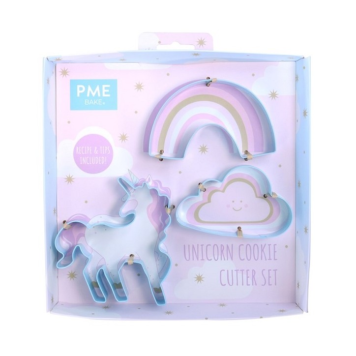 PME Einhorn Ausstecher Set 3 Stück – Einhorn Keksausstecher