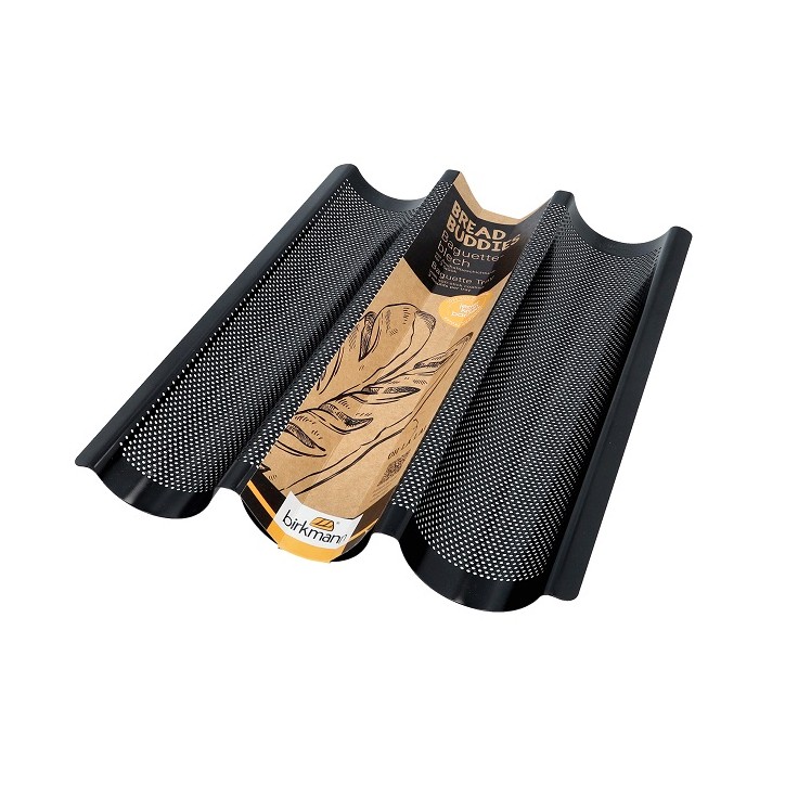Birkmann Baguette Baking Tray Bread Buddies for 3 Baguettes
