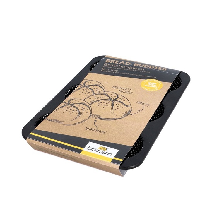 Birkmann Bread Roll Baking Tray Bread Buddies for 6 Rolls