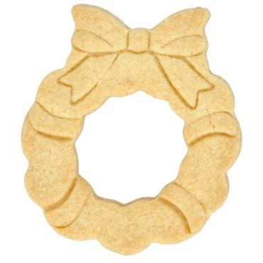 Christmas Wreath Cookie Cutter with Imprint