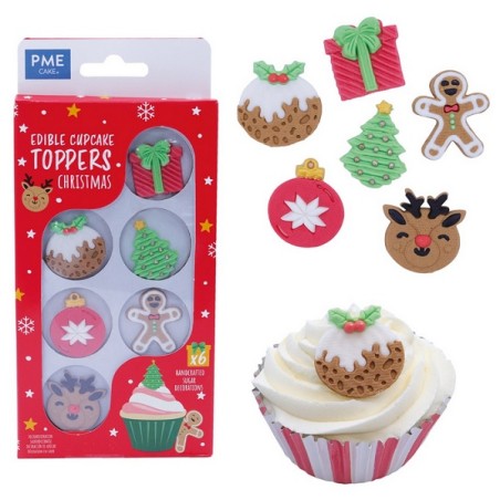 Edible Cupcake Topper Christmas - EDP07