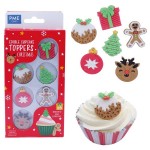 PME Edible Cupcake Decor Christmas, 6 pcs