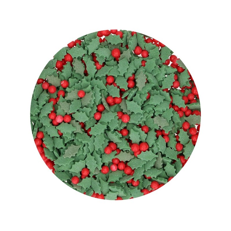 FunCakes Holly Mix Sprinkles, 55g