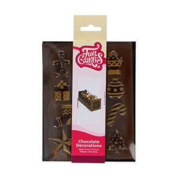 Christmas Chocolate Decoration - Gold Christmas Chocolate Decor