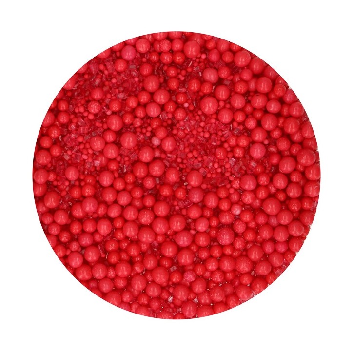 FunCakes Rote Streusel Medley 70g – Valentinstag & Kuchendeko