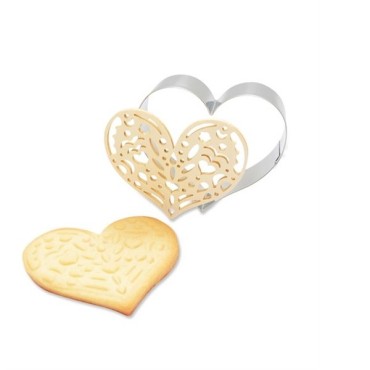 Heart Cookie Cutter with Embosser - Perfect Valentinesday Cookies