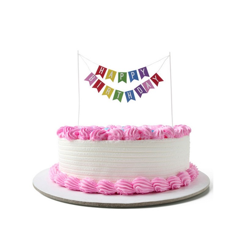 deKora Kuchenwimpelkette Happy Birthday