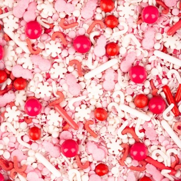 Christmas Sprinkles Mix OhLollipop Red-White-Pink