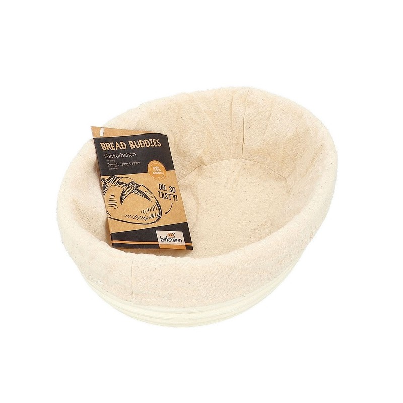 Birkmann Bread Buddies oval dough rising basket with Cover, 24.5x18.5cm