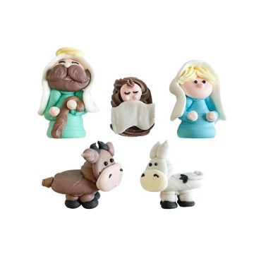 Sugar Decoration Nativity Scene - Glutenfree Cake Topper Nativity