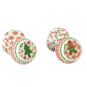 Praline Capsules Christmas - Christmas Paper Shells for Petit Fours