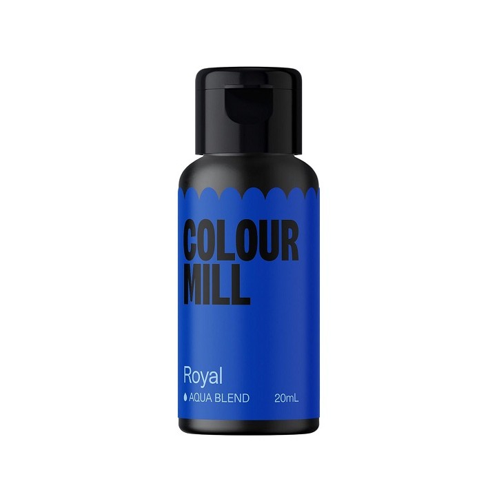 Colour Mill Aqua Blend Royal 20ml – Lebensmittelfarbe in königlichem Blau | Vegan, Koscher, Halal